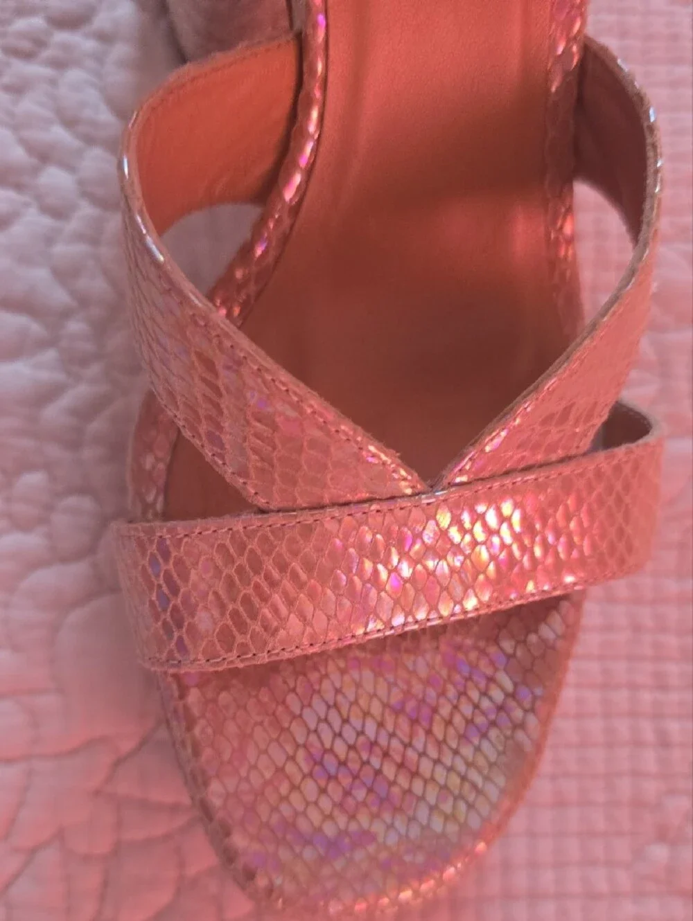 Castaner Gold Iridescent Wedge Sandals